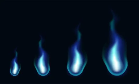 Blue fire animation sprites. Comet Illustrazione stock