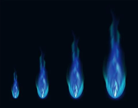 Blue fire animation sprites. Illustrazione stock