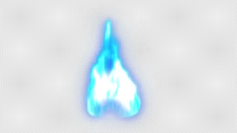 Blue Fire Animation with Transparent Background Stock Footage 315623412