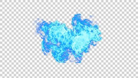 Blue Fire on back ground. Overlay perfect PNG Alpha Illustrazione stock