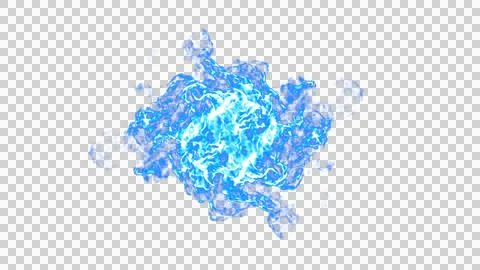 Blue Fire on back ground. Overlay perfect PNG Alpha Illustrazione stock