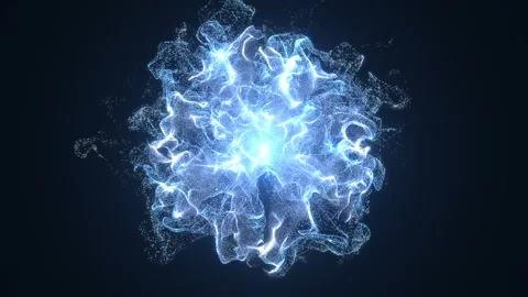 Blue Fire Background in a 3D animation Stock Footage 233768792