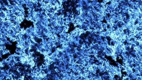 Blue Fire Background Animation design on black background. Overlay on background Stock Footage 220671787