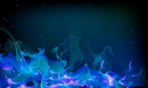 Blue fire background Illustration