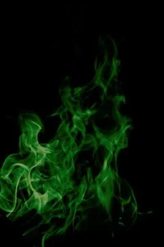 Blue fire on black background Stock Photos