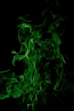 Blue fire on black background Stock Photos