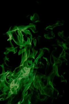 Blue fire on black background Stock Photos