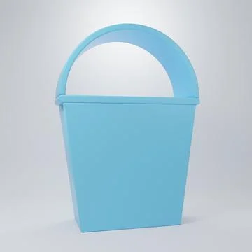 Blue Fire bucket icon isolated on grey background. Metal bucket empty or wi.. Stockillustratie