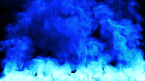 Blue fire burning loop effect animation Stock Footage 261800318