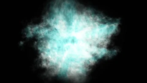 Blue fire effect on black background Stock Footage 169344439