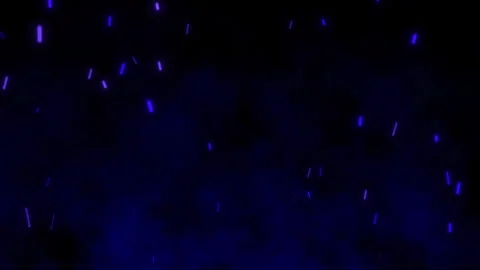 Blue Fire Ember Particles Flying in Loop, Futuristic Flame Overlay in 4K Stock Footage 334813103
