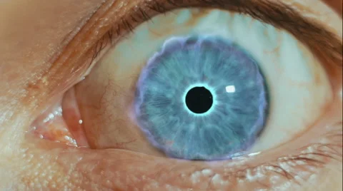 Blue Fire in Eye 2 Stock Footage 44573991