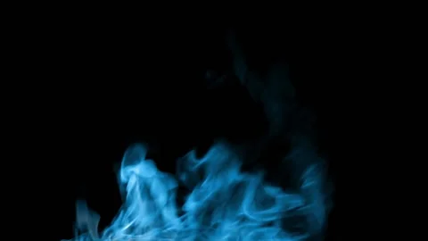 Blue Fire flame burn loop Stock Footage 145932950