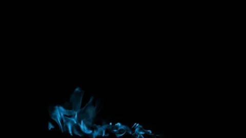 Blue Fire flame burn loop Stock Footage 145932964