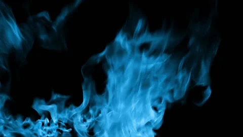 Blue Fire flame burn loop Stock Footage 145933076