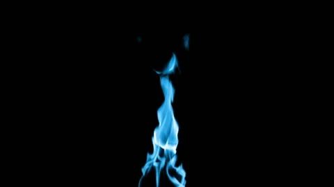 Blue Fire flame burn loop Stock Footage 145933096