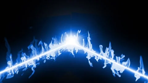 Blue Fire flame burn loop animation Stock Footage 145999967
