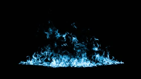 Blue fire flame effect animation Vídeos de archivo 145894805