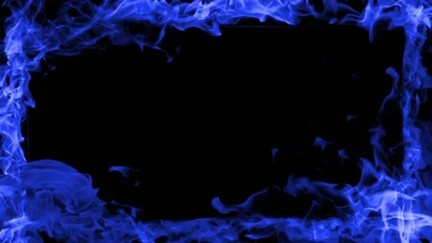 Blue Fire flame loop animation Stock Footage 145933305