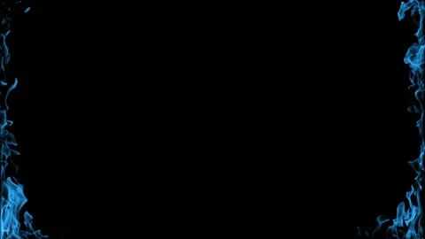 Blue Fire flame loop animation Stock Footage 145933340