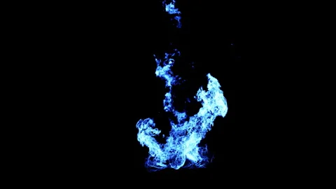 Blue fire flame loop effect animation Stock Footage 262288828