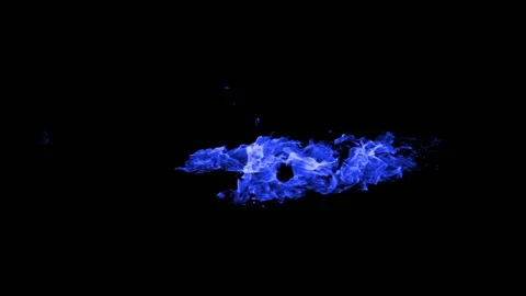 Blue Fire flame loop Stock Footage 145933161