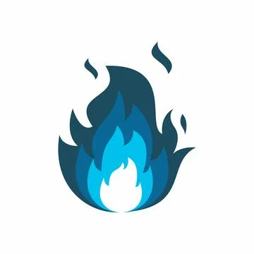Blue fire flame vector illustration Stock Illustration