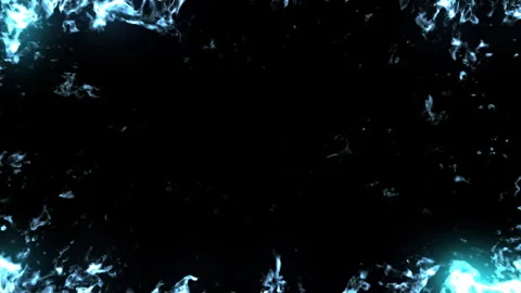 Blue fire frame loop effect Video stock 262289279