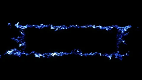 Blue fire line loop effect Stock Footage 262288507