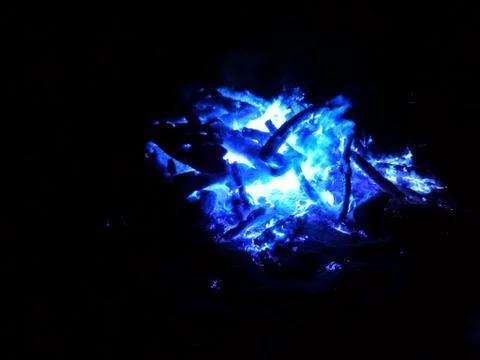 Blue Fire Night Stock Photos