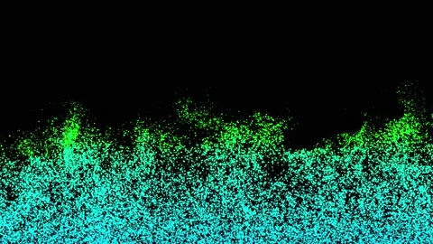 A blue fire in the shape of a particle Stock-Footage 235156430