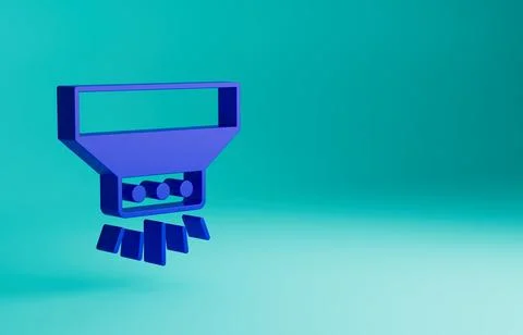 Blue Fire sprinkler system icon isolated on blue background. Sprinkler, fire Stock Illustration