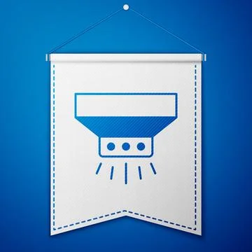 Blue Fire sprinkler system icon isolated on blue background. Sprinkler, fir.. Stock Illustration
