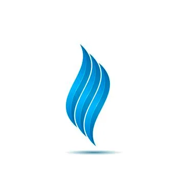 Blue fire symbol Stock Illustration