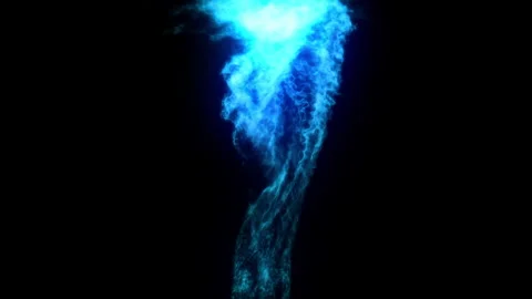 Blue fire tornado loop effect Video stock 262287453