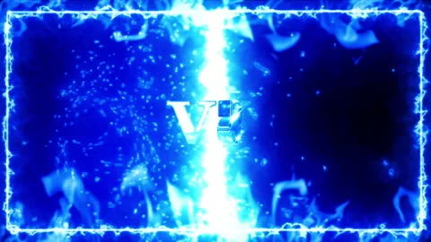 Blue fire versus interface background loop animation Видео 149906473