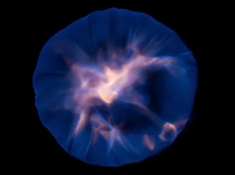 Blue fireball Foto stock