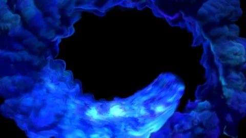 Blue Fireball Transition Stock Footage 100531719