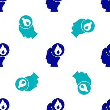 Blue Firefighter icon isolated seamless pattern on white background. Vector Stock Illustration