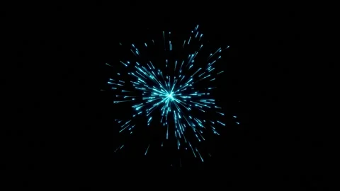 Blue Firework Burst Vídeo Stock 333416717