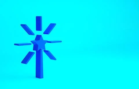 Blue Firework icon isolated on blue background. Concept of fun party. Explosi Stock Illustration