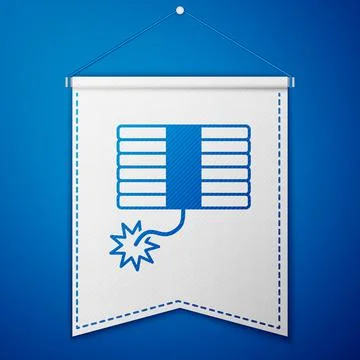 Blue Firework icon isolated on blue background. Concept of fun party. Explosive Stock Illustration
