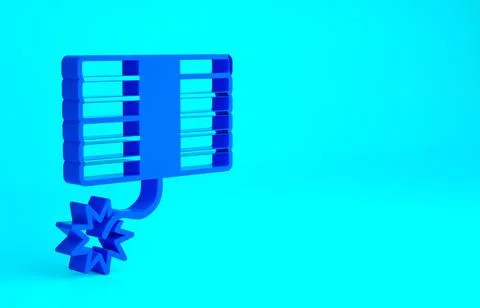 Blue Firework icon isolated on blue background. Concept of fun party. Explosi イラスト素材
