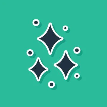 Blue Firework icon isolated on green background. Concept of fun party. Explosive Stock Illustration