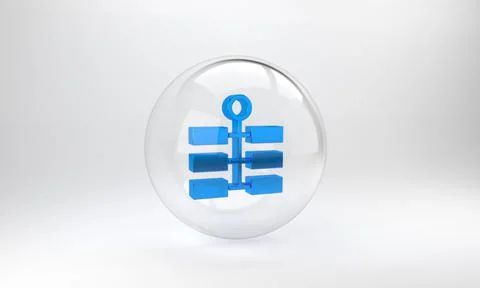 Blue Firework icon isolated on grey background. Concept of fun party. Explosi Stock Illustration