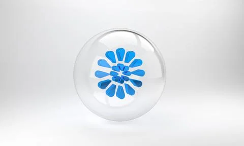 Blue Firework icon isolated on grey background. Concept of fun party. Explosi Stock Illustration