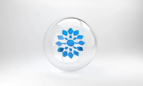 Blue Firework icon isolated on grey background. Concept of fun party. Explosi Stock Illustration