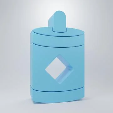 Blue Firework icon isolated on grey background. Concept of fun party. Explo.. Stock Photos