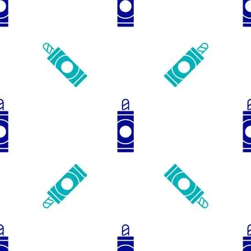 Blue Firework icon isolated seamless pattern on white background. Concept of fun Illustrazione stock