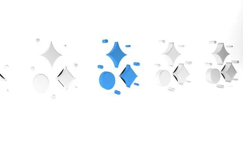 Blue Firework icon isolated on white background. Concept of fun party. Expl.. Stock Illustration